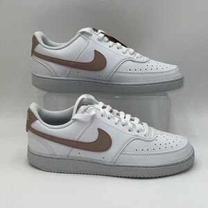 Women's Size 9.5 Nike Court Vision White Pink Low Top Lace Up Shoes DH3158 102